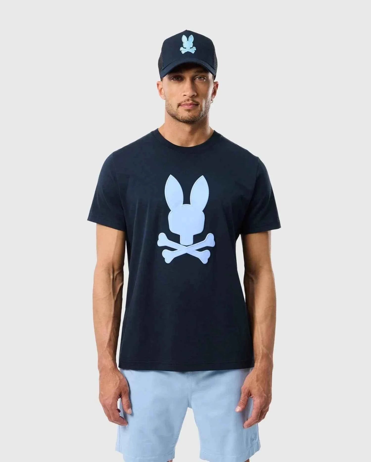 Psycho Bunny Houston Graphic Tee - Navy