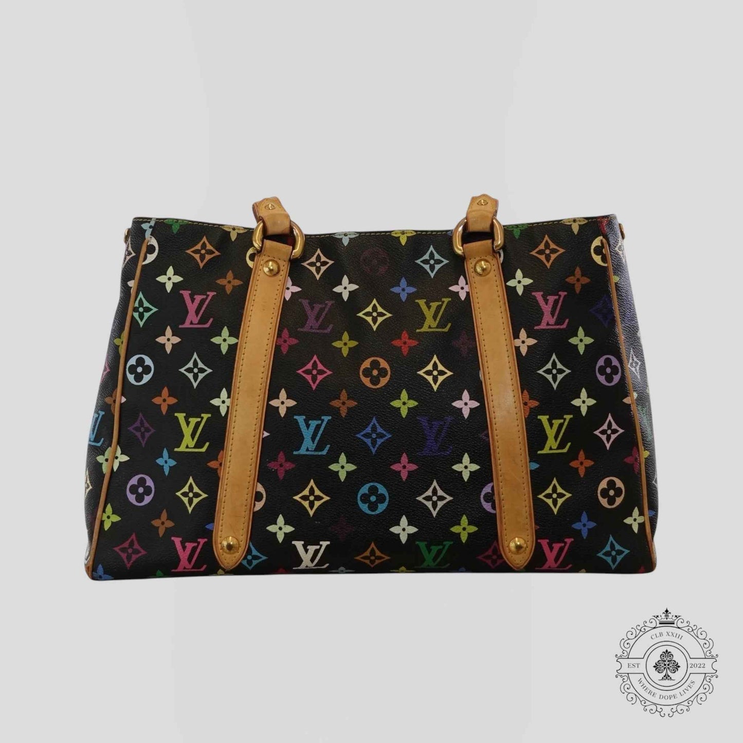 Louis Vuitton x Takashi Murakami Aurelia MM Monogram Purse in Black
