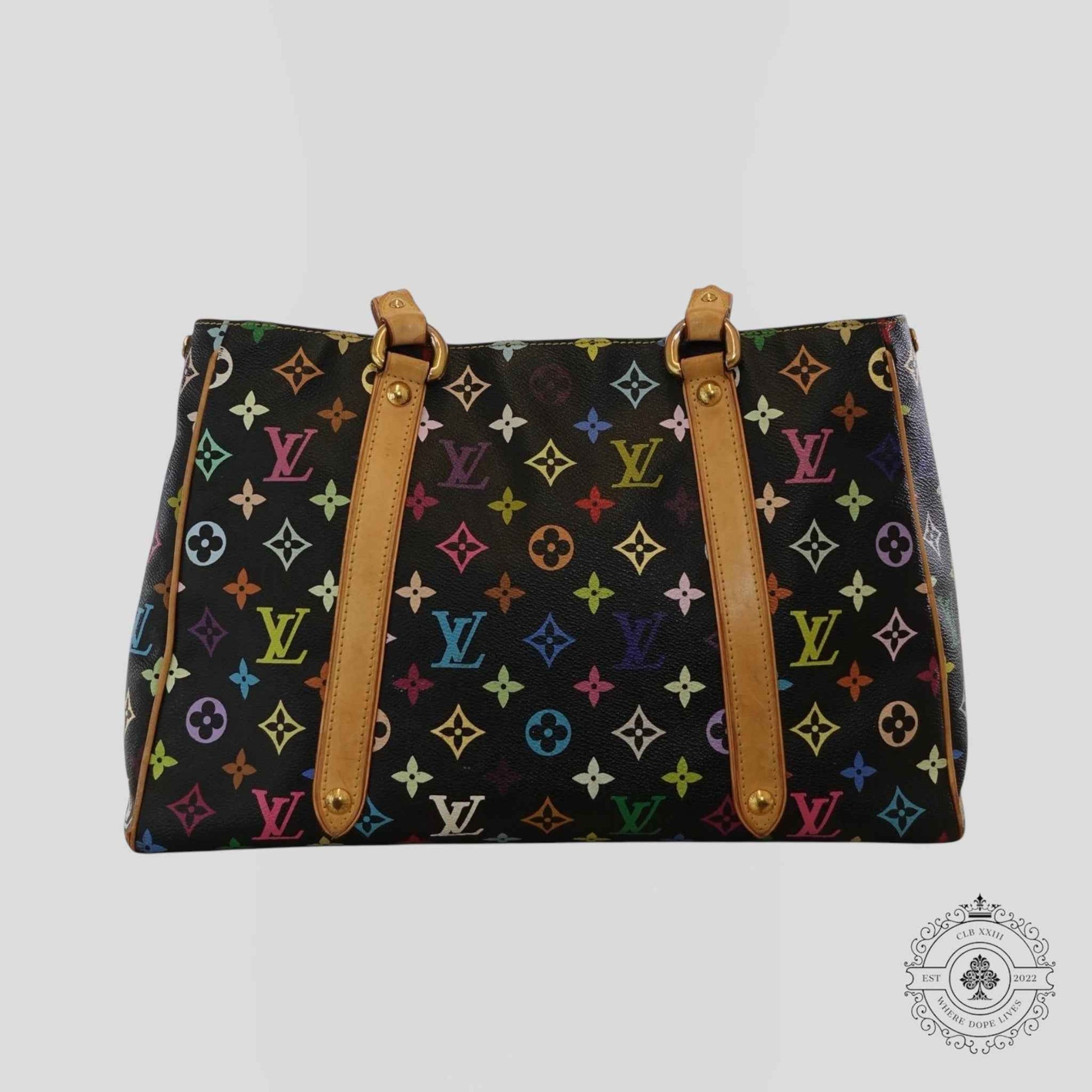 Louis Vuitton x Takashi Murakami Aurelia MM Monogram Purse in Black