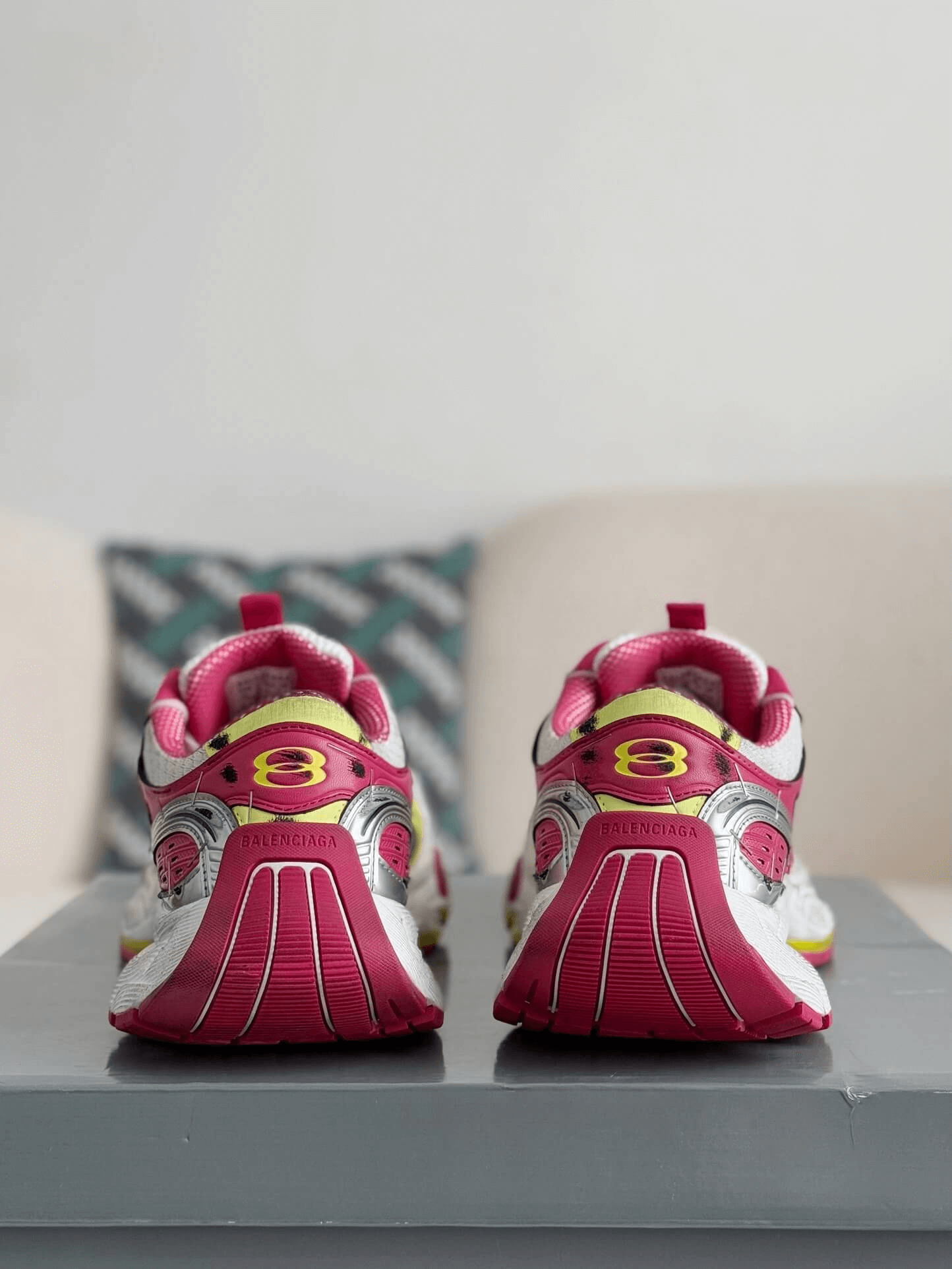 Balenciaga 10XL Sneaker – White, Pink & Yellow CUSTOM