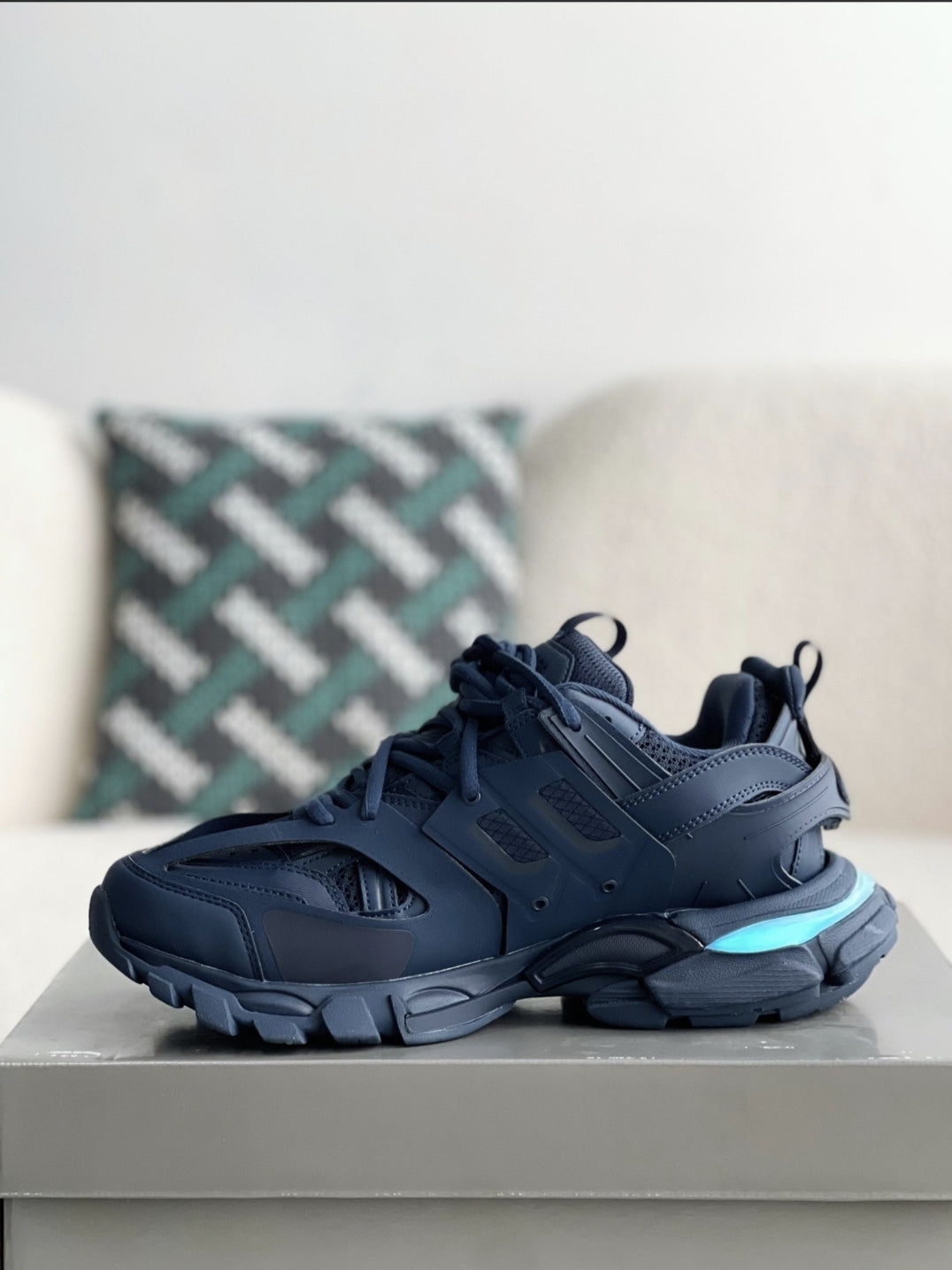 Balenciaga Track Sneaker LED – Marine Blue / Navy CUSTOM