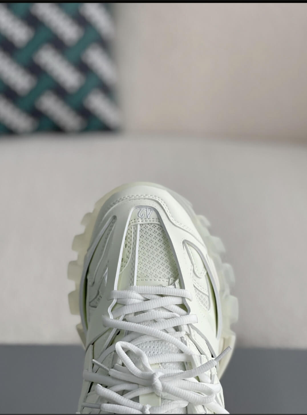 Balenciaga Track Sneaker – Triple White / Chalk CUSTOM