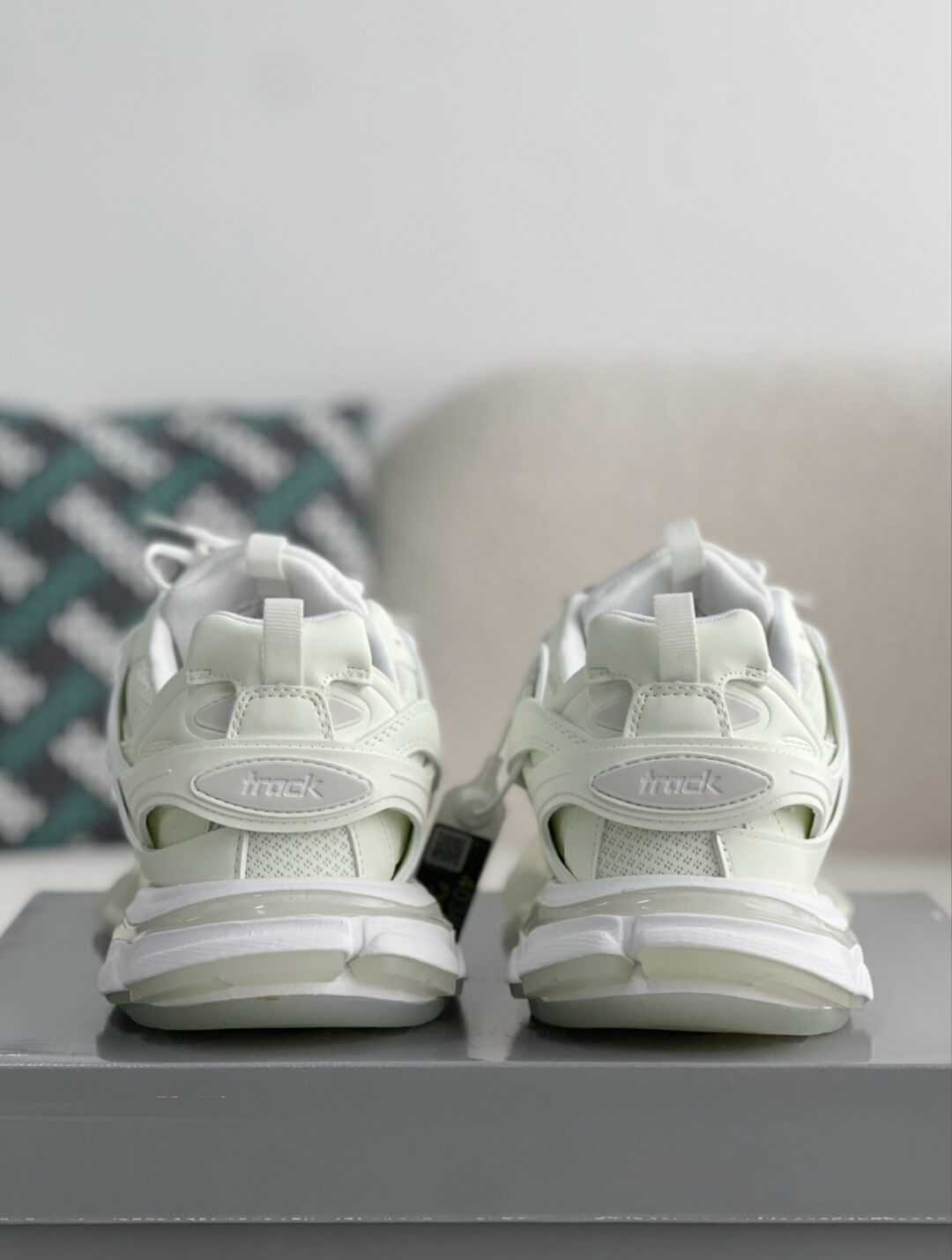 Balenciaga Track Sneaker – Triple White / Chalk CUSTOM