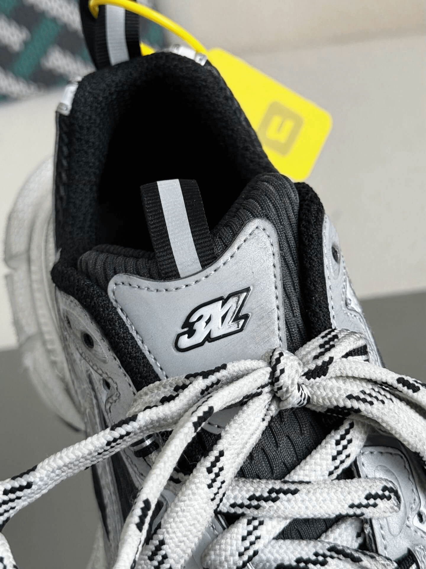 Balenciaga 3XL Sneaker – Silver, Black & White CUSTOM