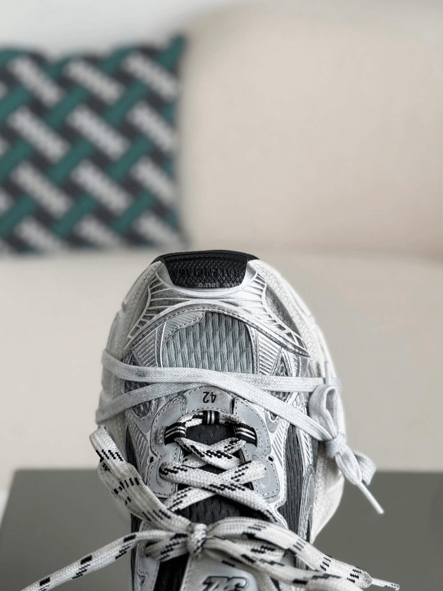 Balenciaga 3XL Sneaker – Silver, Black & White CUSTOM