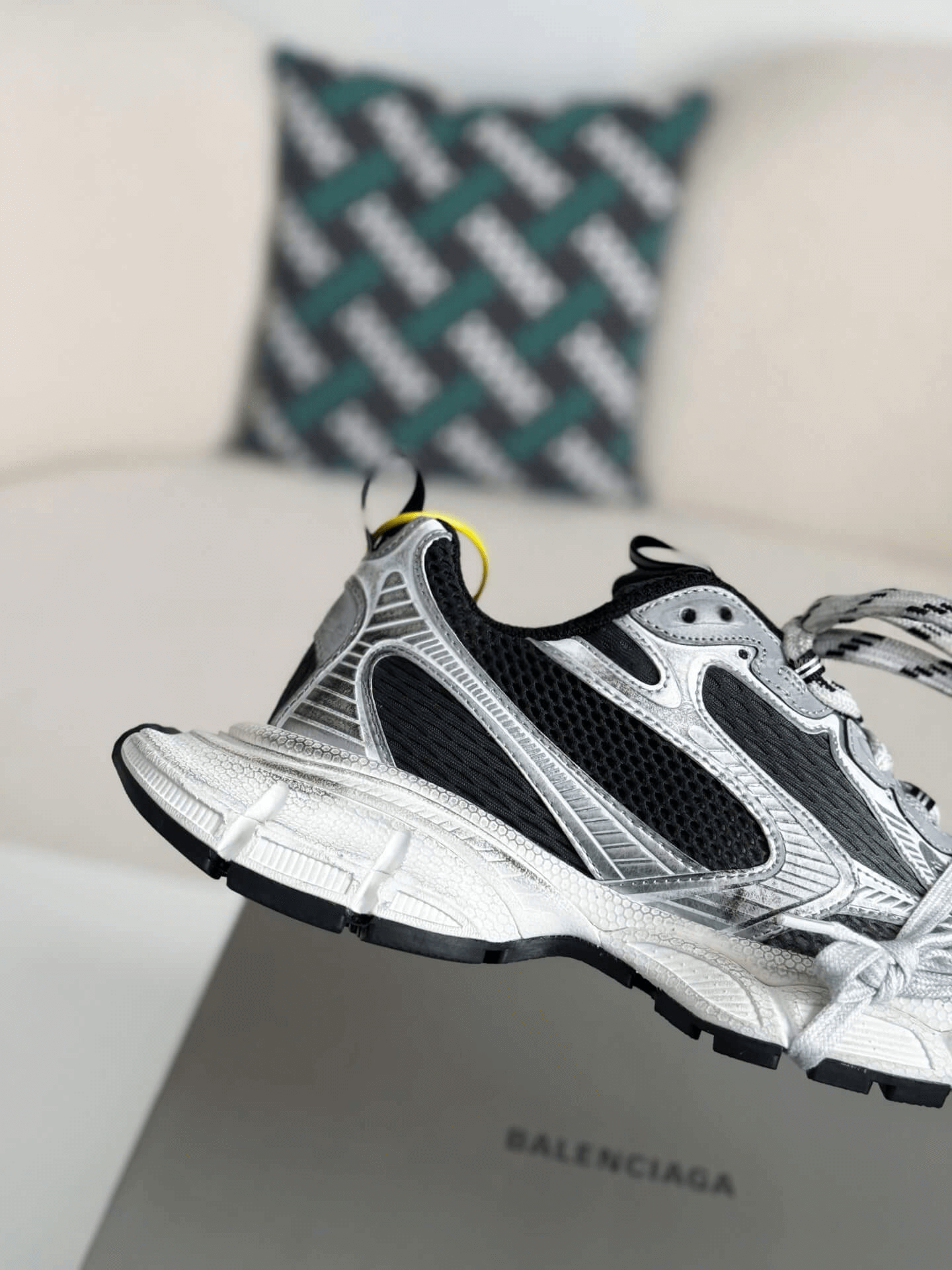Balenciaga 3XL Sneaker – Silver, Black & White CUSTOM
