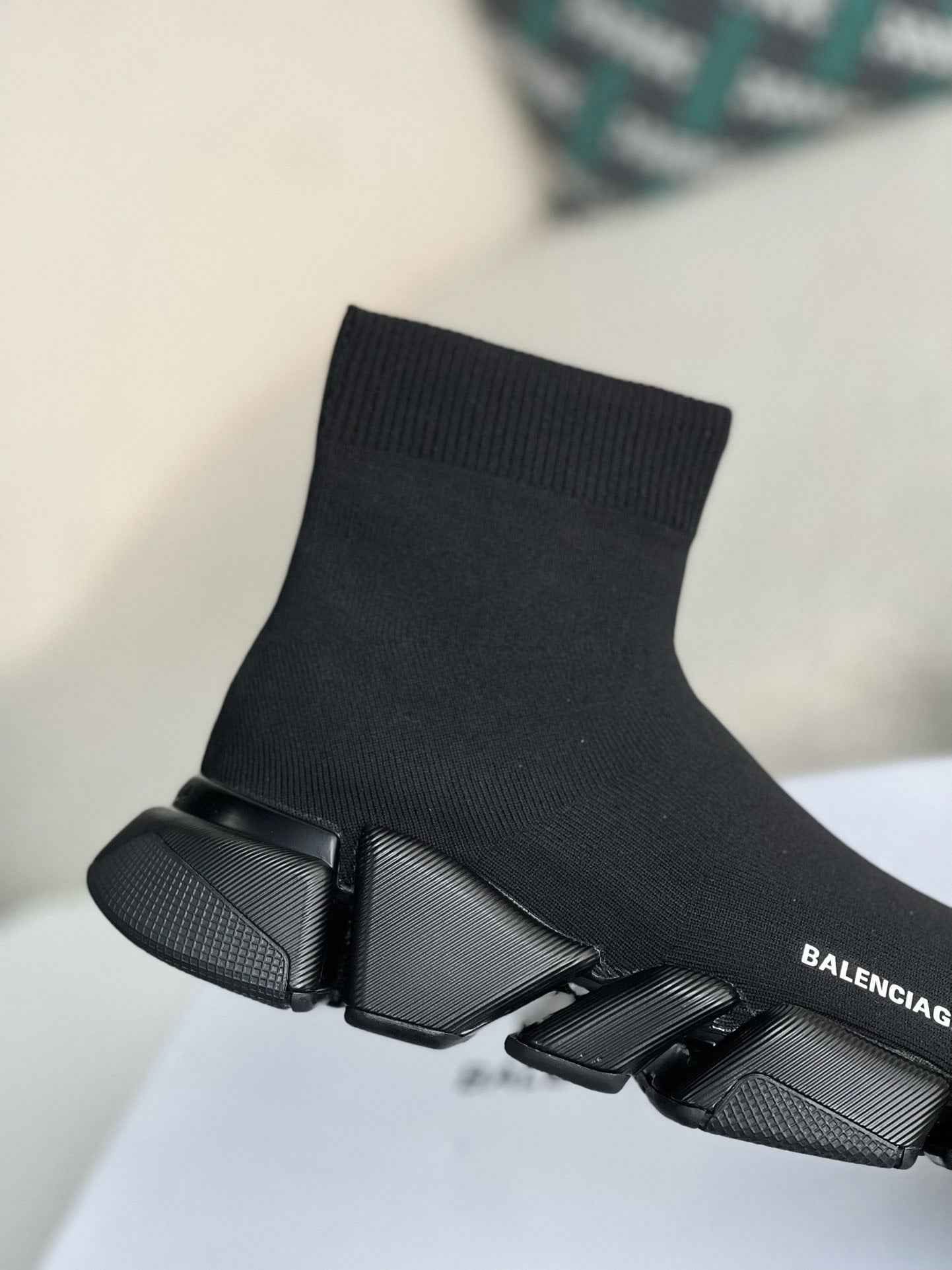 Balenciaga Speed 2.0 Recycled Knit Sneaker in Black