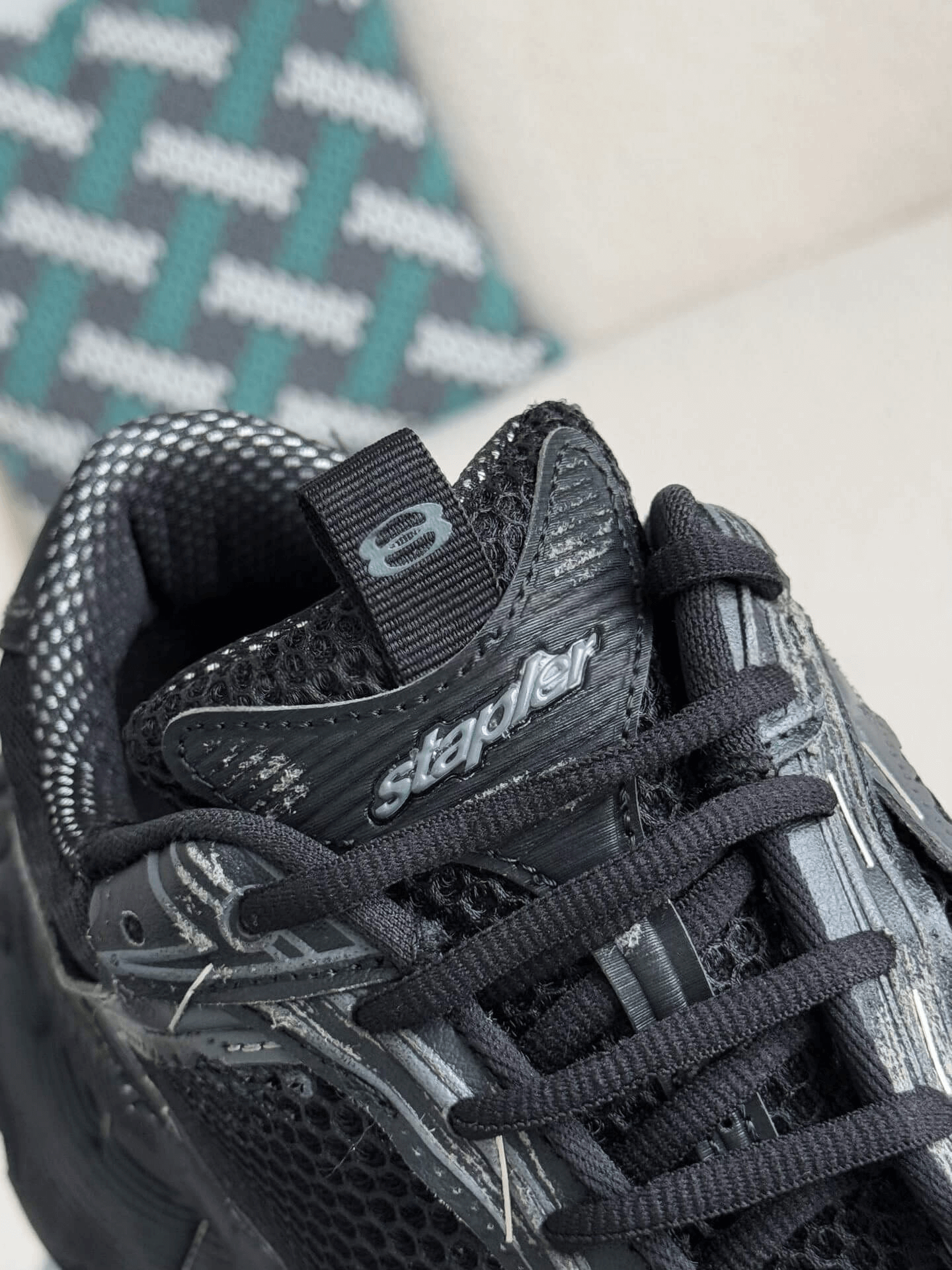 Balenciaga Stapler Trainers in Black CUSTOM