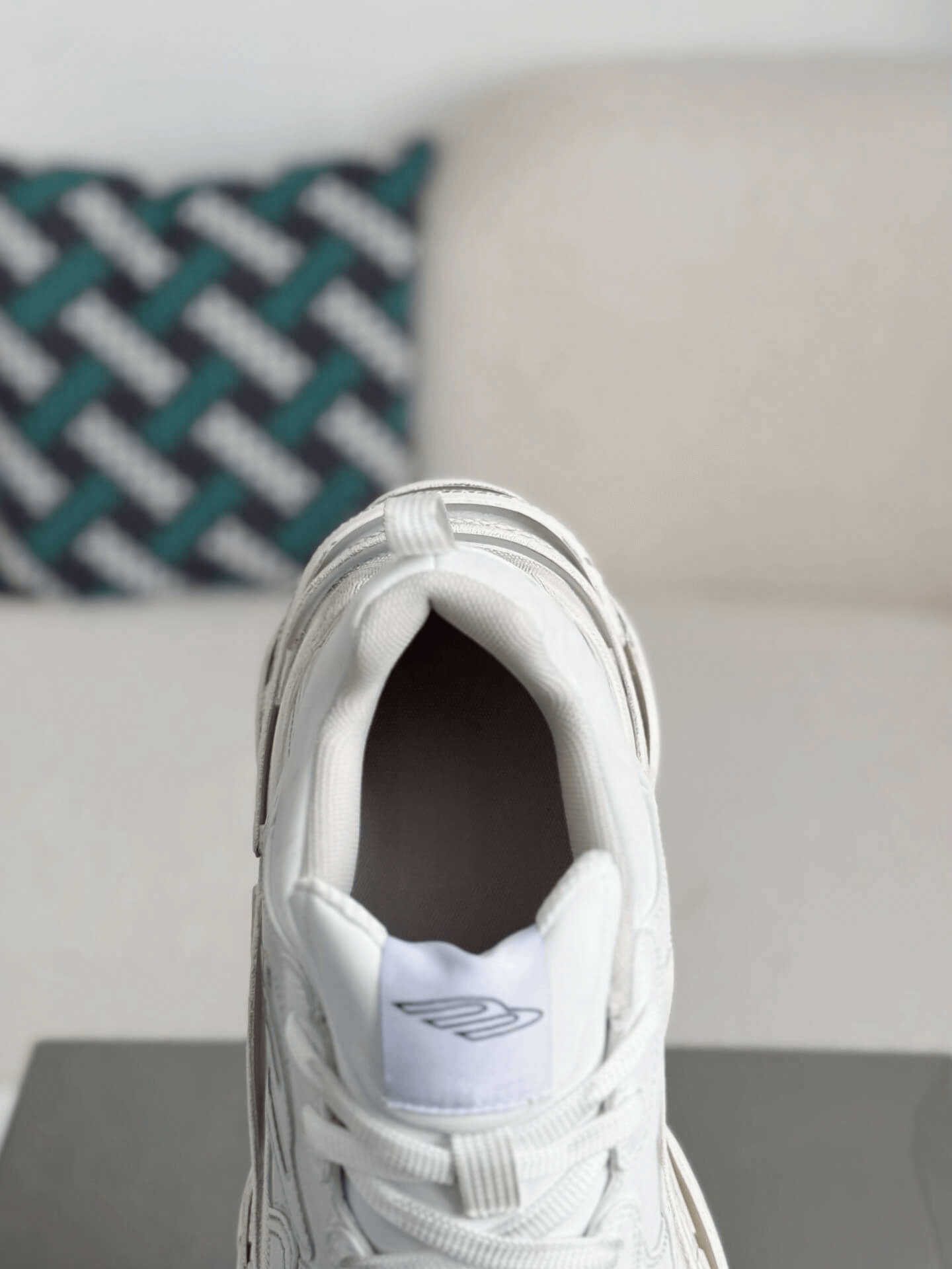 Balenciaga Triple S Sneaker – Triple White Leather & Mesh CUSTOM