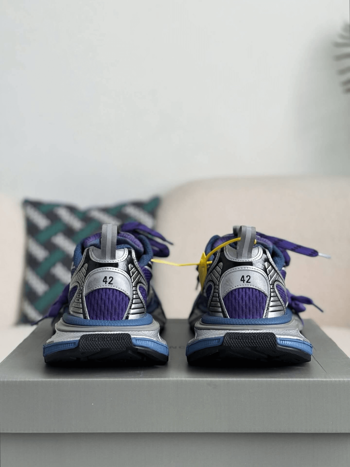 Balenciaga 3XL Sneaker – Purple, Silver & Blue CUSTOM