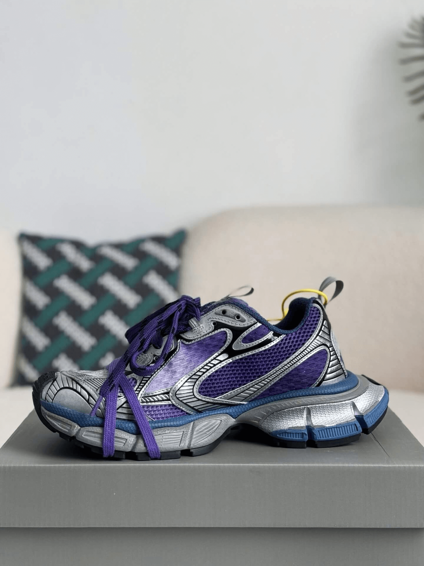 Balenciaga 3XL Sneaker – Purple, Silver & Blue CUSTOM