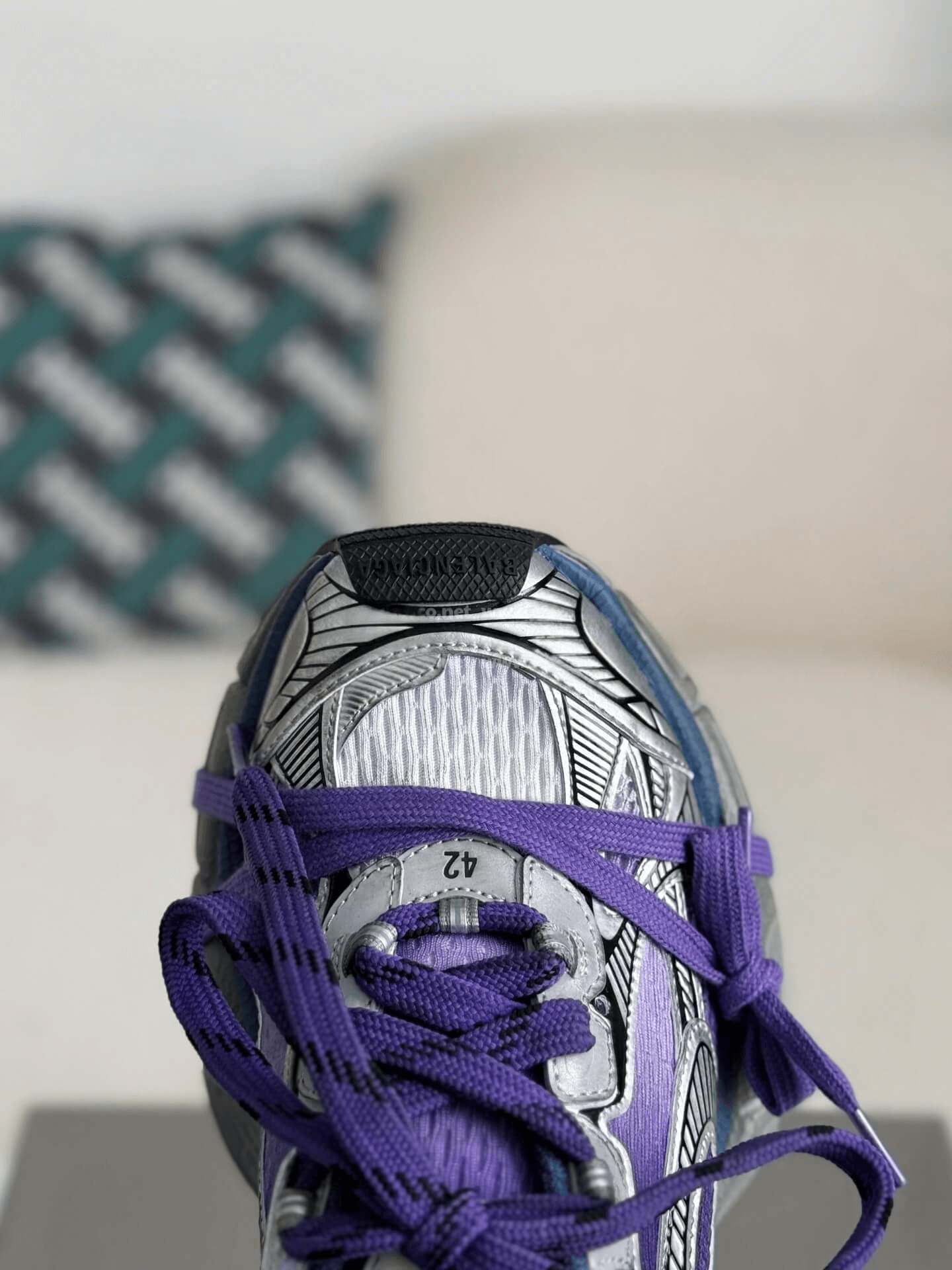 Balenciaga 3XL Sneaker – Purple, Silver & Blue CUSTOM