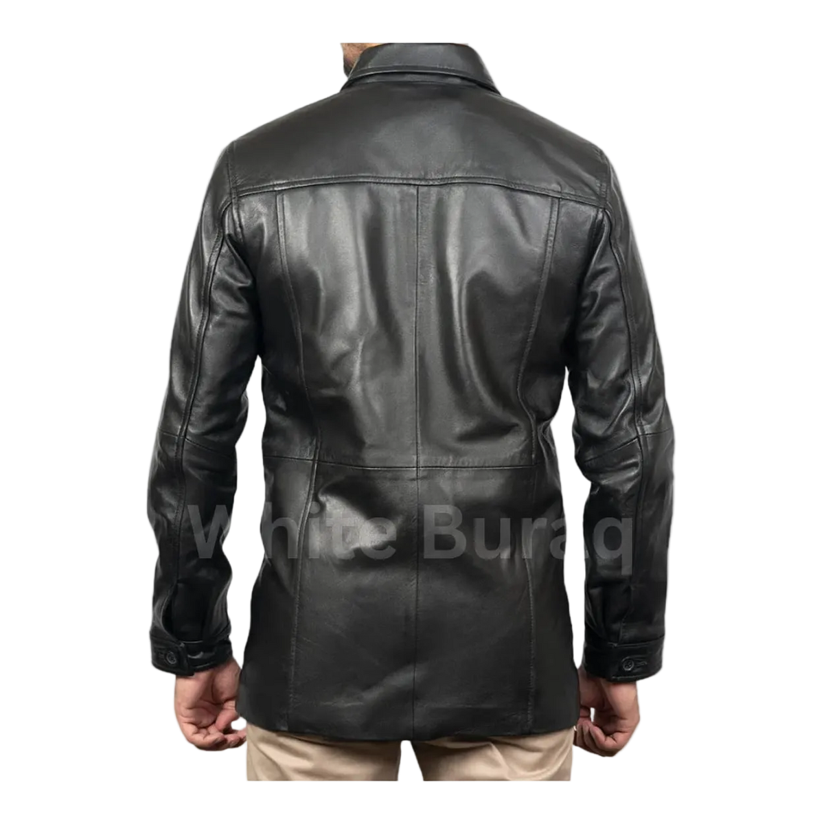 Men's Lambskin Leather Car Coat
