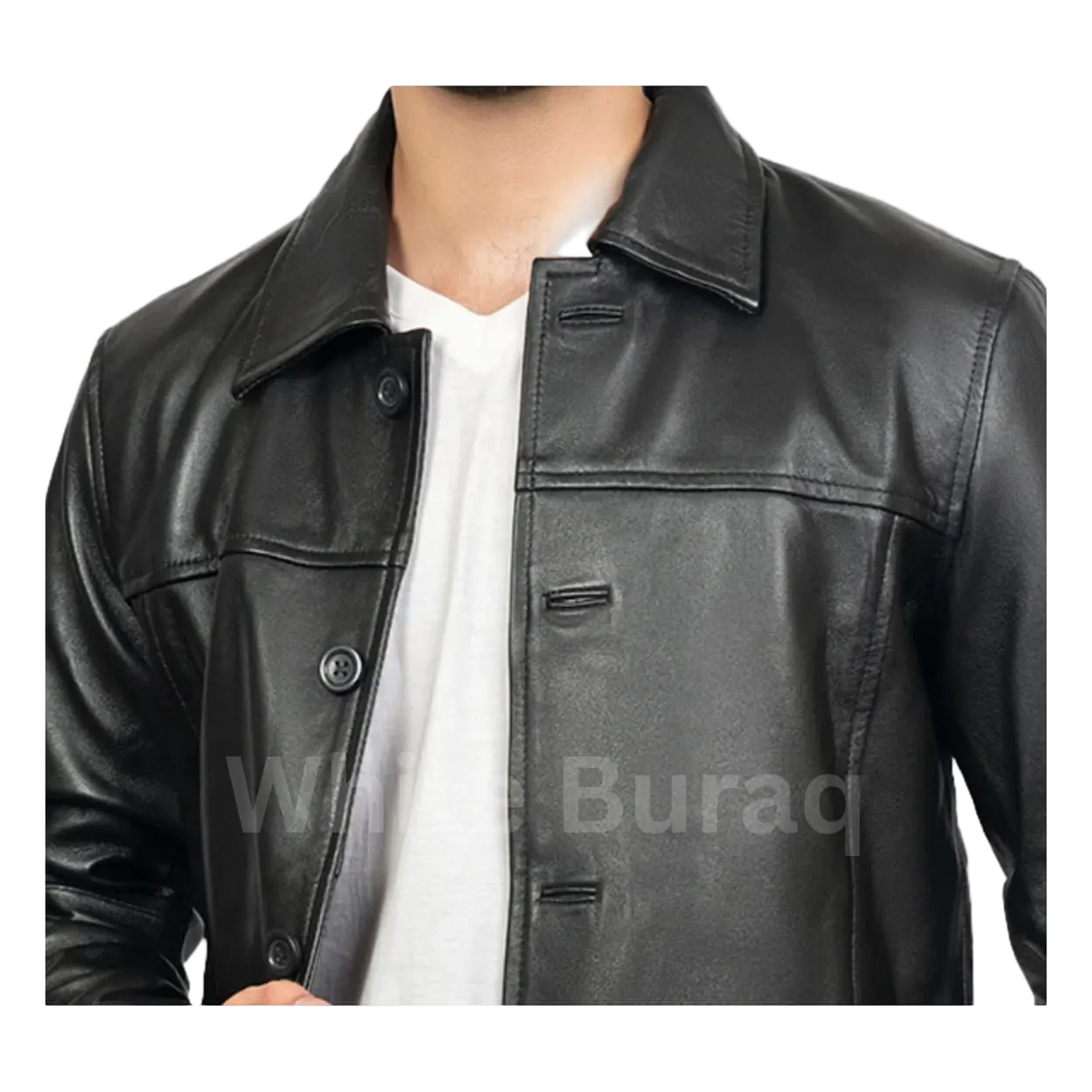 Men's Lambskin Leather Car Coat