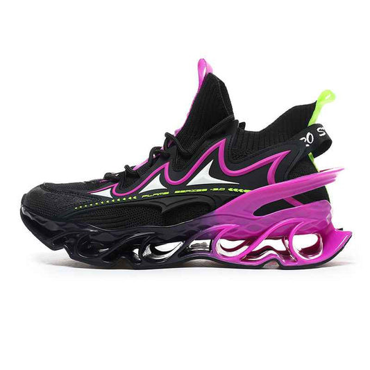 Model wearing Blaze Diablo shoes during a heavy barbell squat to show heel stability