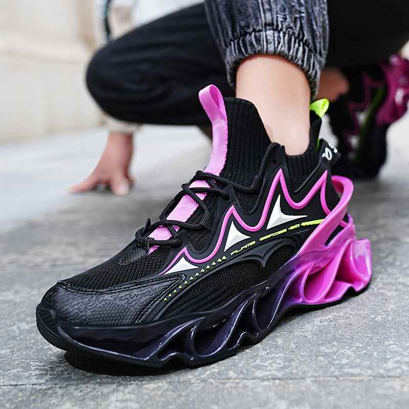 Model wearing Blaze Diablo shoes during a heavy barbell squat to show heel stability