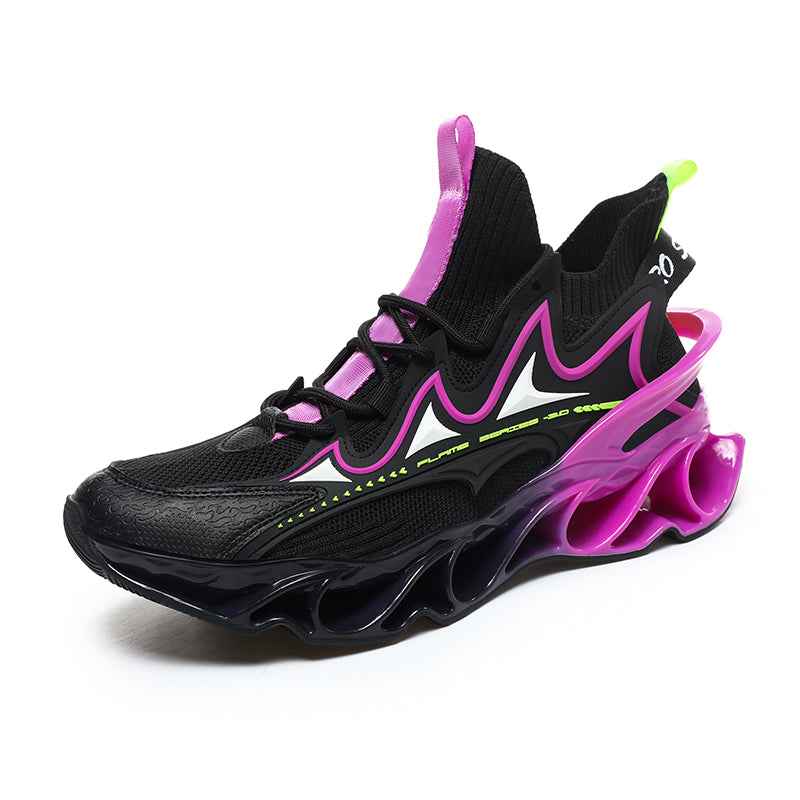 Model wearing Blaze Diablo shoes during a heavy barbell squat to show heel stability