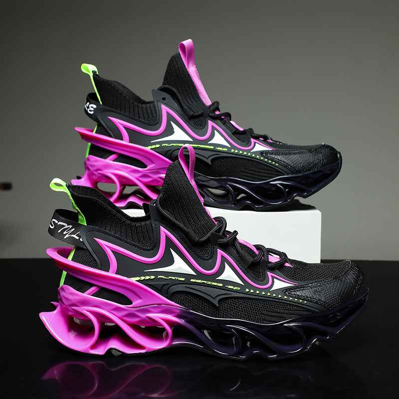 Model wearing Blaze Diablo shoes during a heavy barbell squat to show heel stability