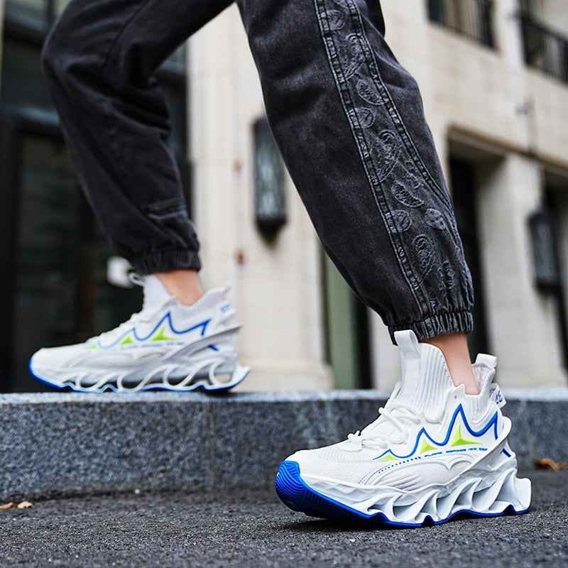 Model wearing Blaze Diablo shoes during a heavy barbell squat to show heel stability