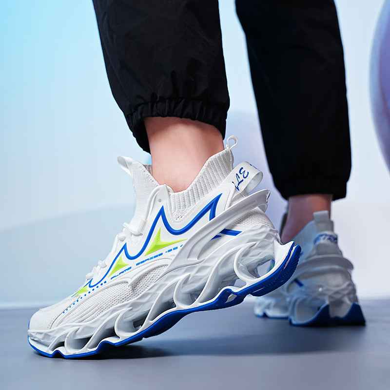Model wearing Blaze Diablo shoes during a heavy barbell squat to show heel stability