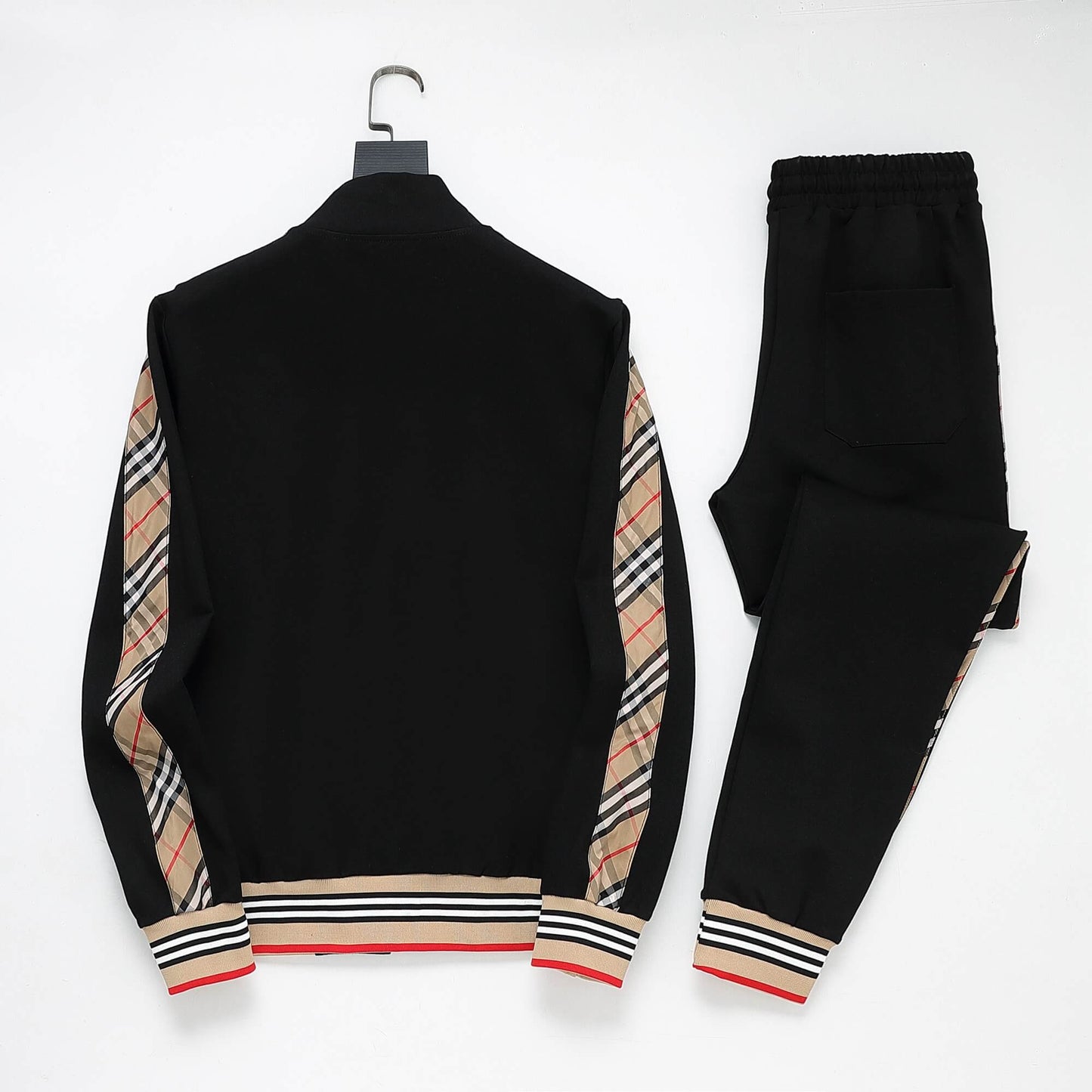 Burberry Vintage Check Tape EKD Technical Tracksuit Black CUSTOM