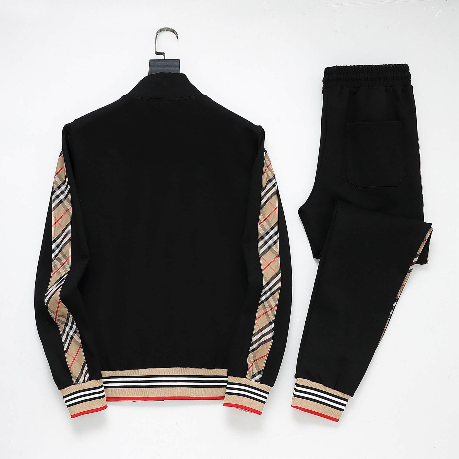 Burberry Vintage Check Tape EKD Technical Tracksuit Black CUSTOM