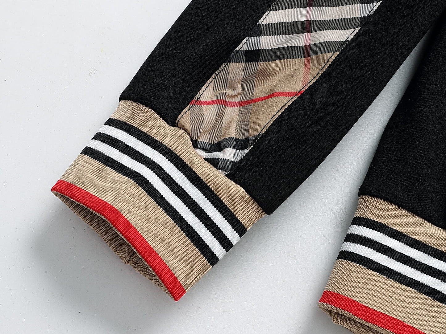 Burberry Vintage Check Tape EKD Technical Tracksuit Black CUSTOM