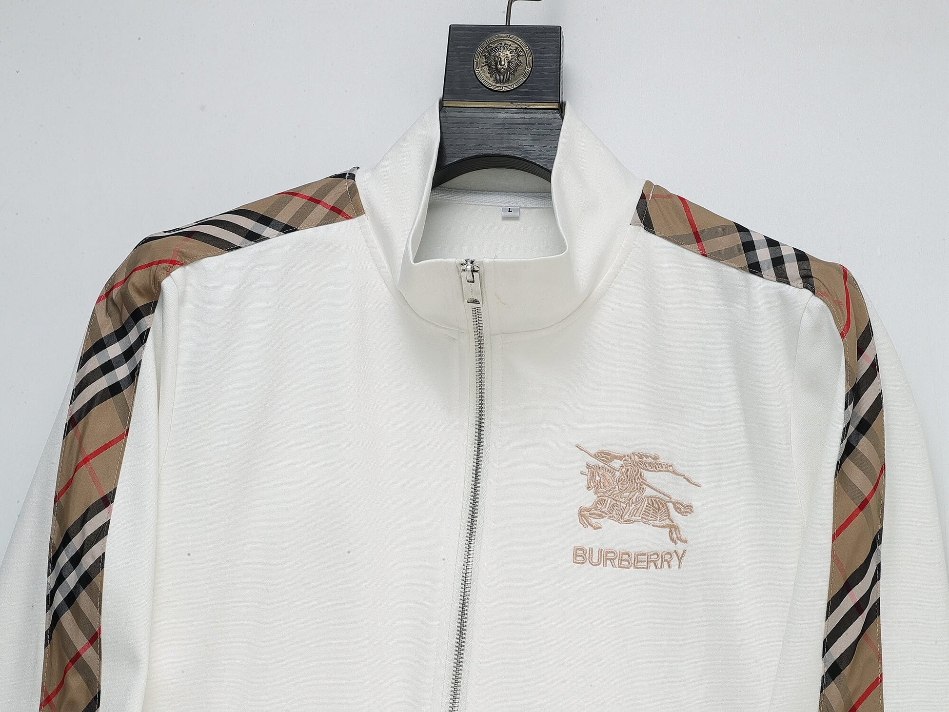 Burberry Vintage Check Tape EKD Technical Tracksuit White CUSTOM