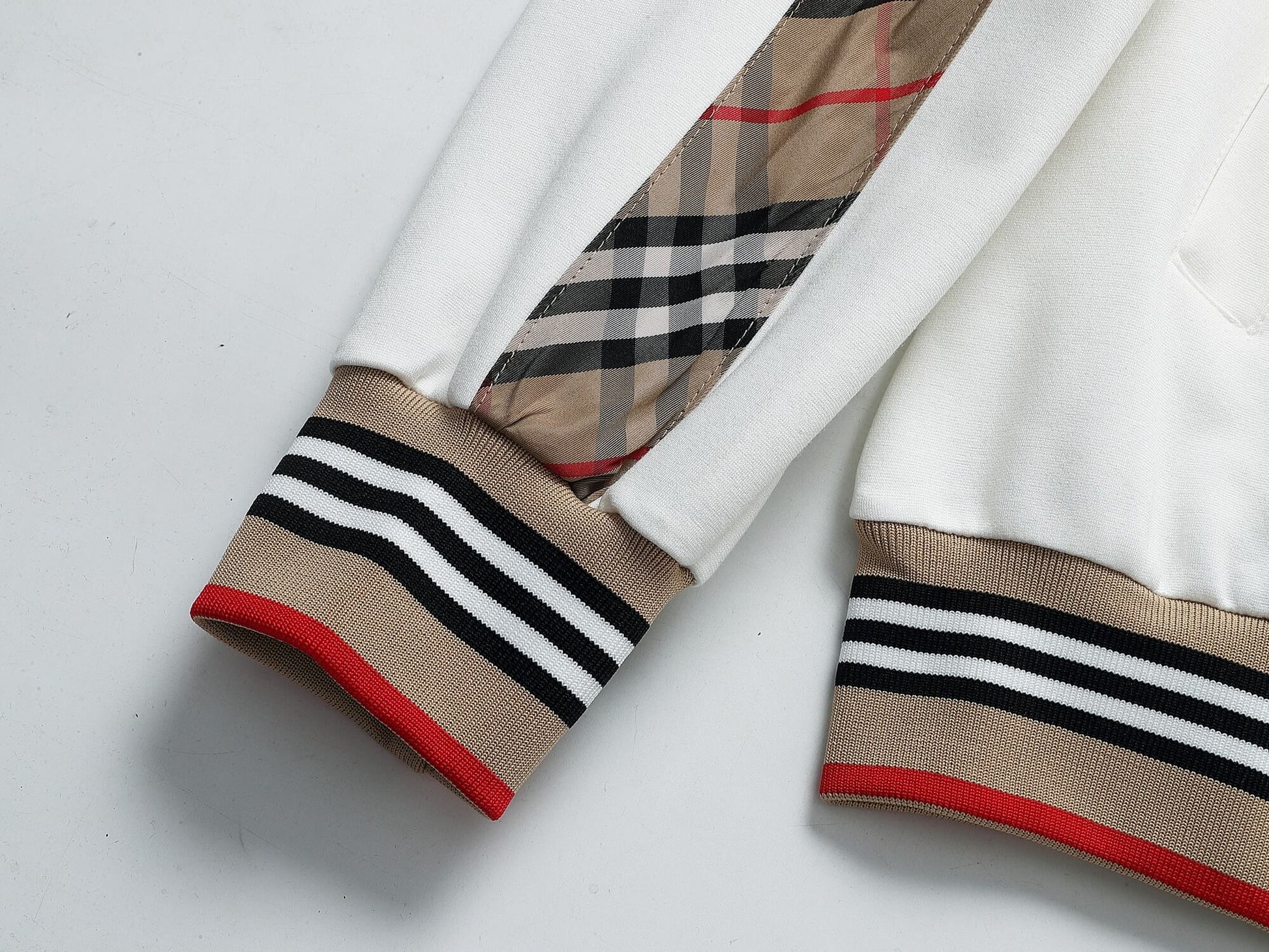 Burberry Vintage Check Tape EKD Technical Tracksuit White CUSTOM