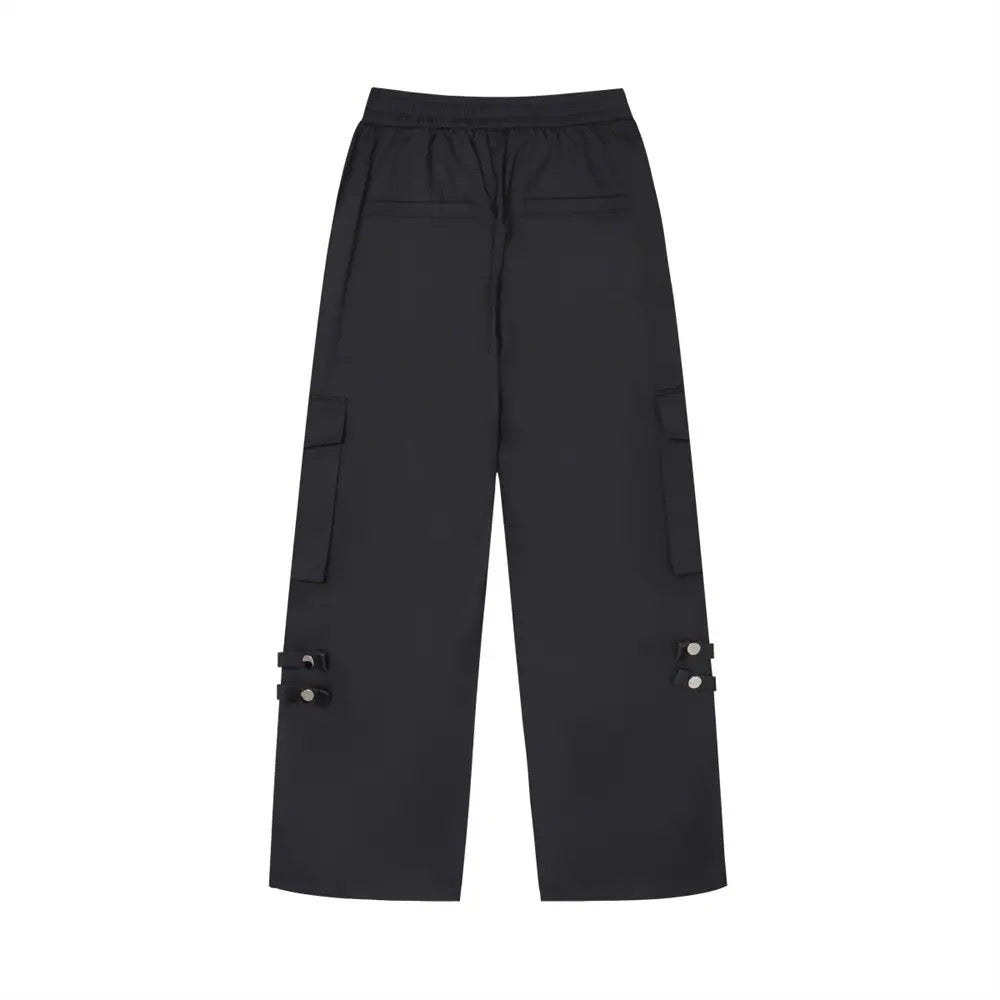 Striped Ribbon Cargo Pants