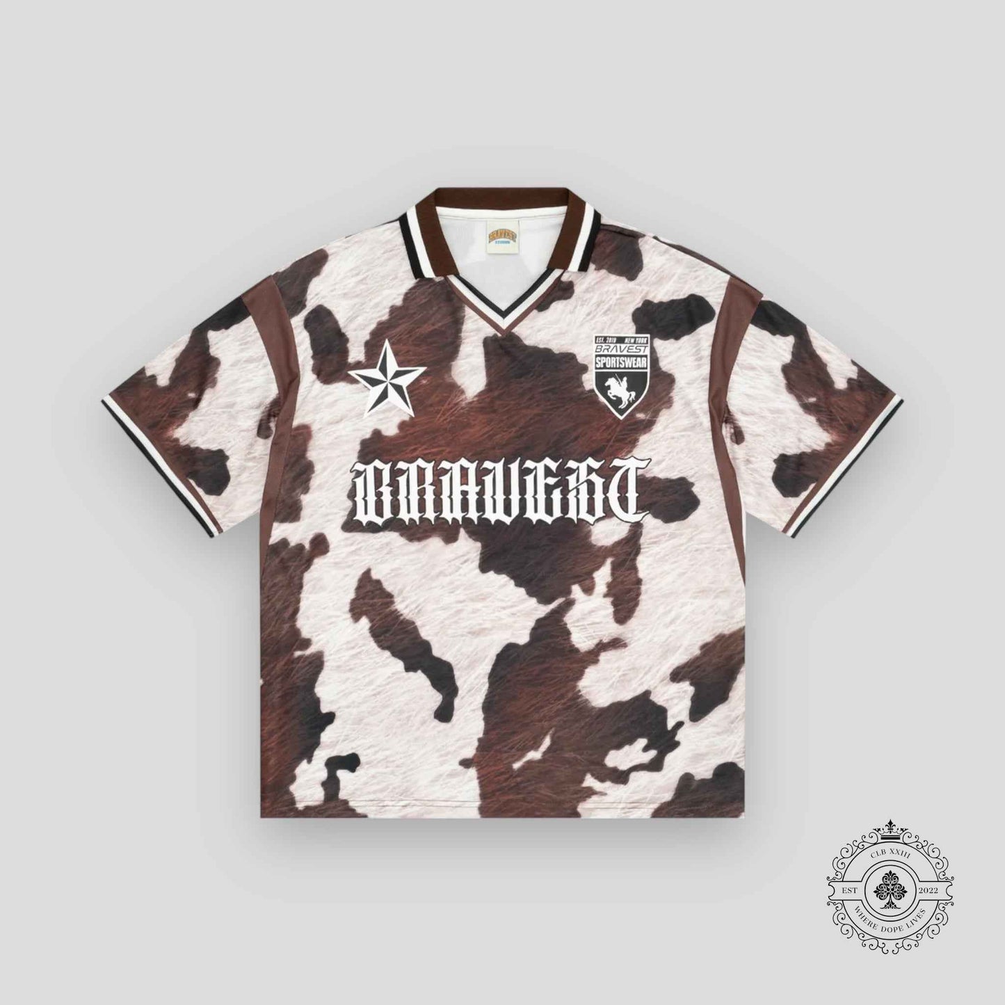 Bravest Studios Cow Print Jersey