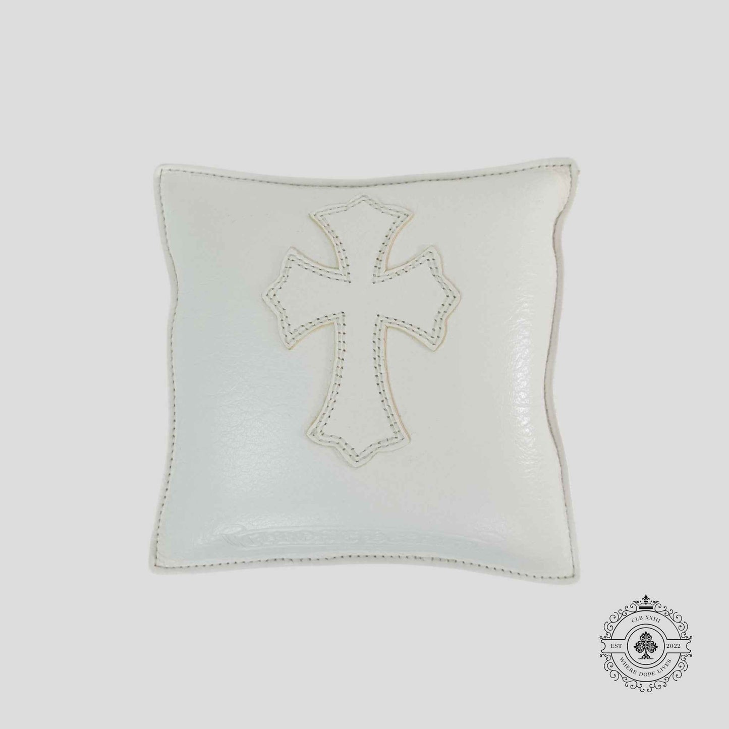 Chrome Hearts Mini Display Pillow in White