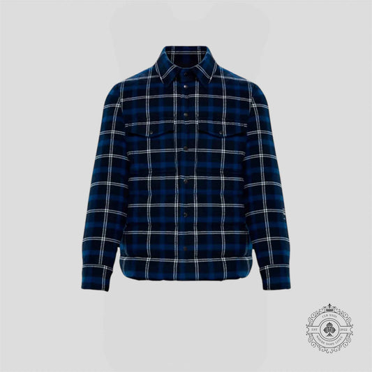 Moncler X Fragment Moron Flannel Jacked in Blue