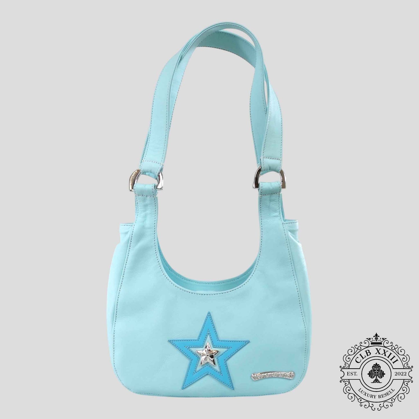 Chrome Hearts Star Patch Nip & Tuck Bag in Blue