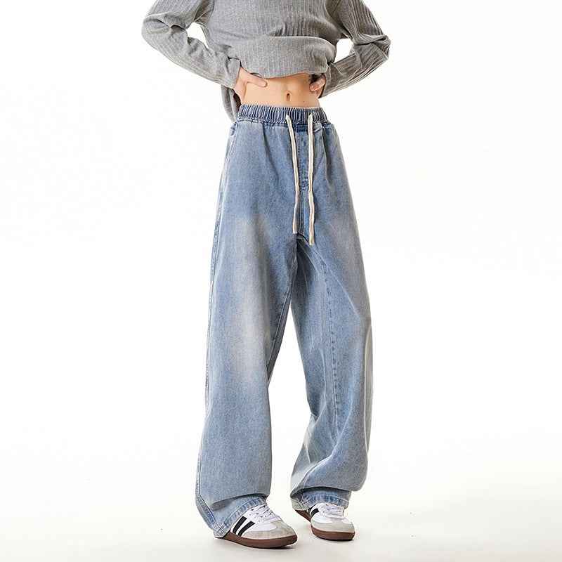 Vintage Men's Jeans Washed Straight Leg Pants