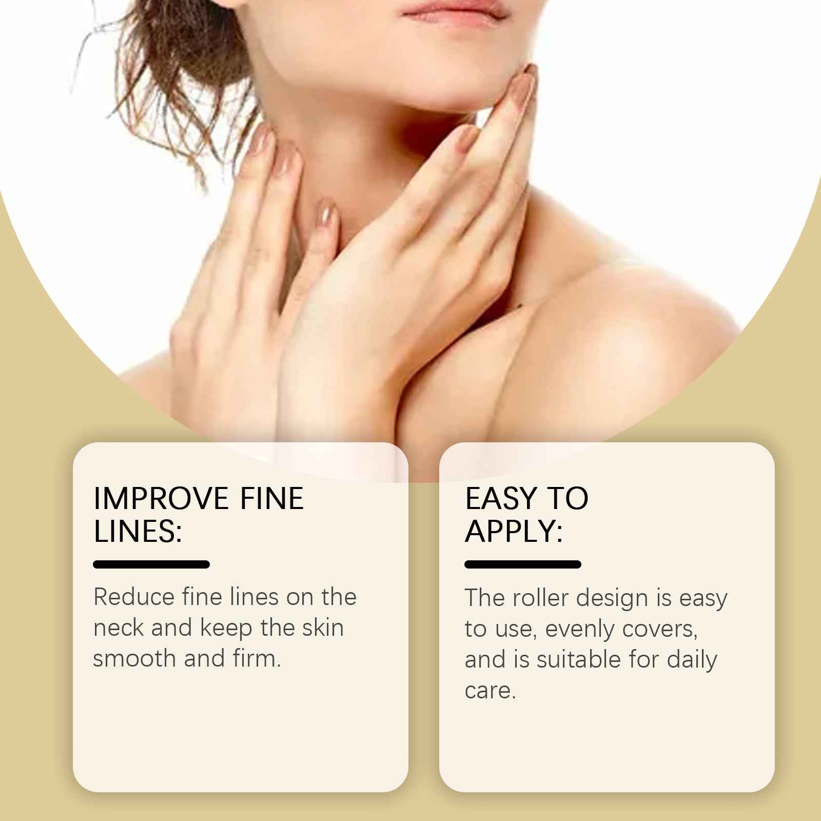 EELHOE Neck Care Roller Cream, Neck Care Moisturizing Hydrating Firming Smooth And Delicate Moisturizing Cream