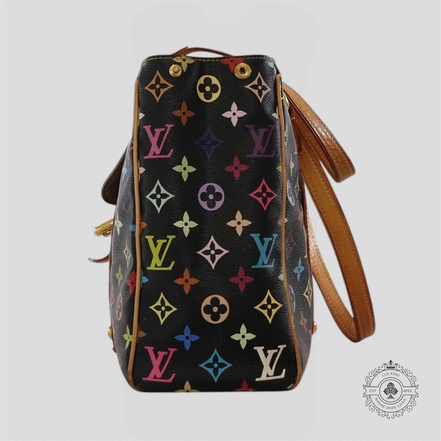 Louis Vuitton x Takashi Murakami Aurelia MM Monogram Purse in Black