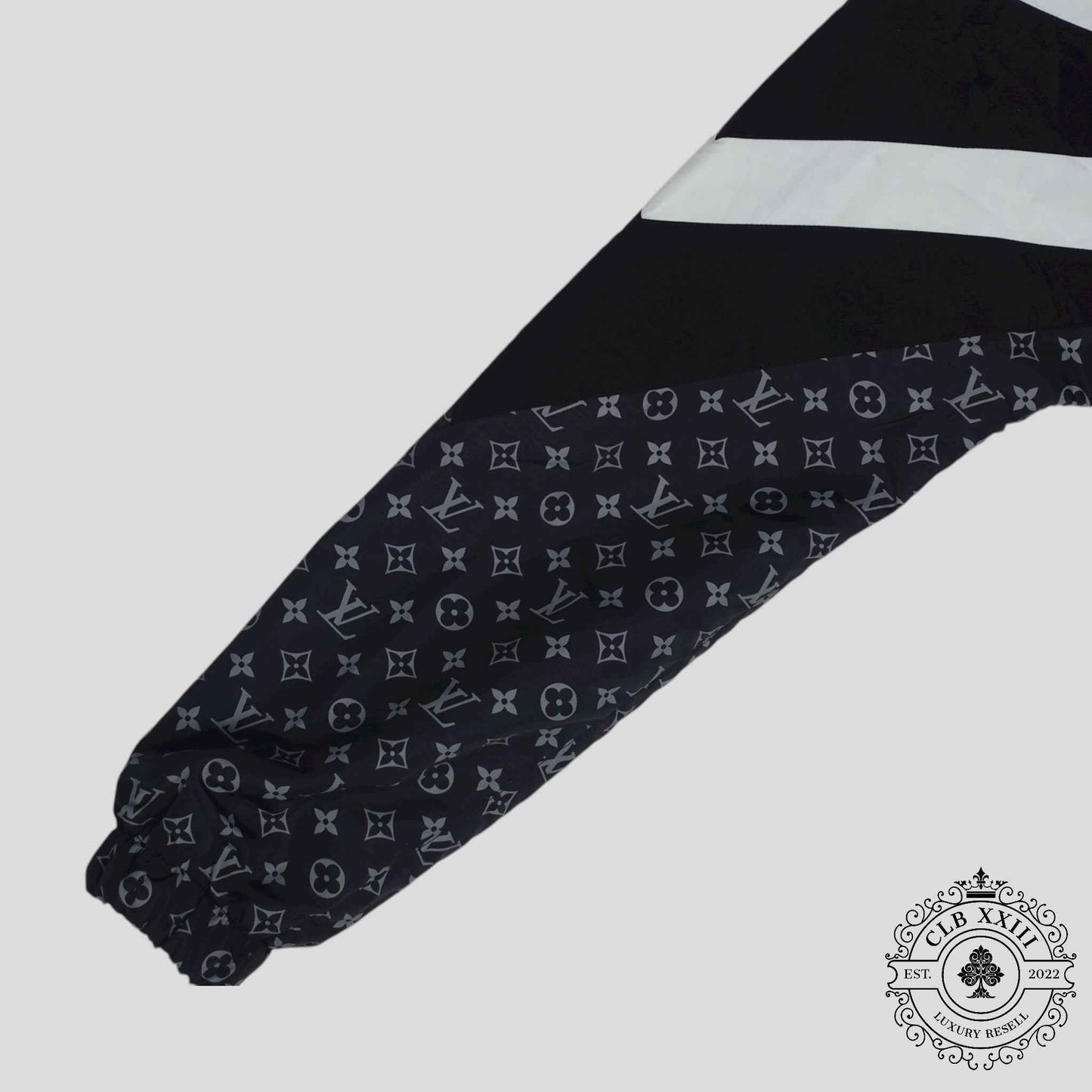 Louis Vuitton Monogram Nylon Printed Track Top in Black