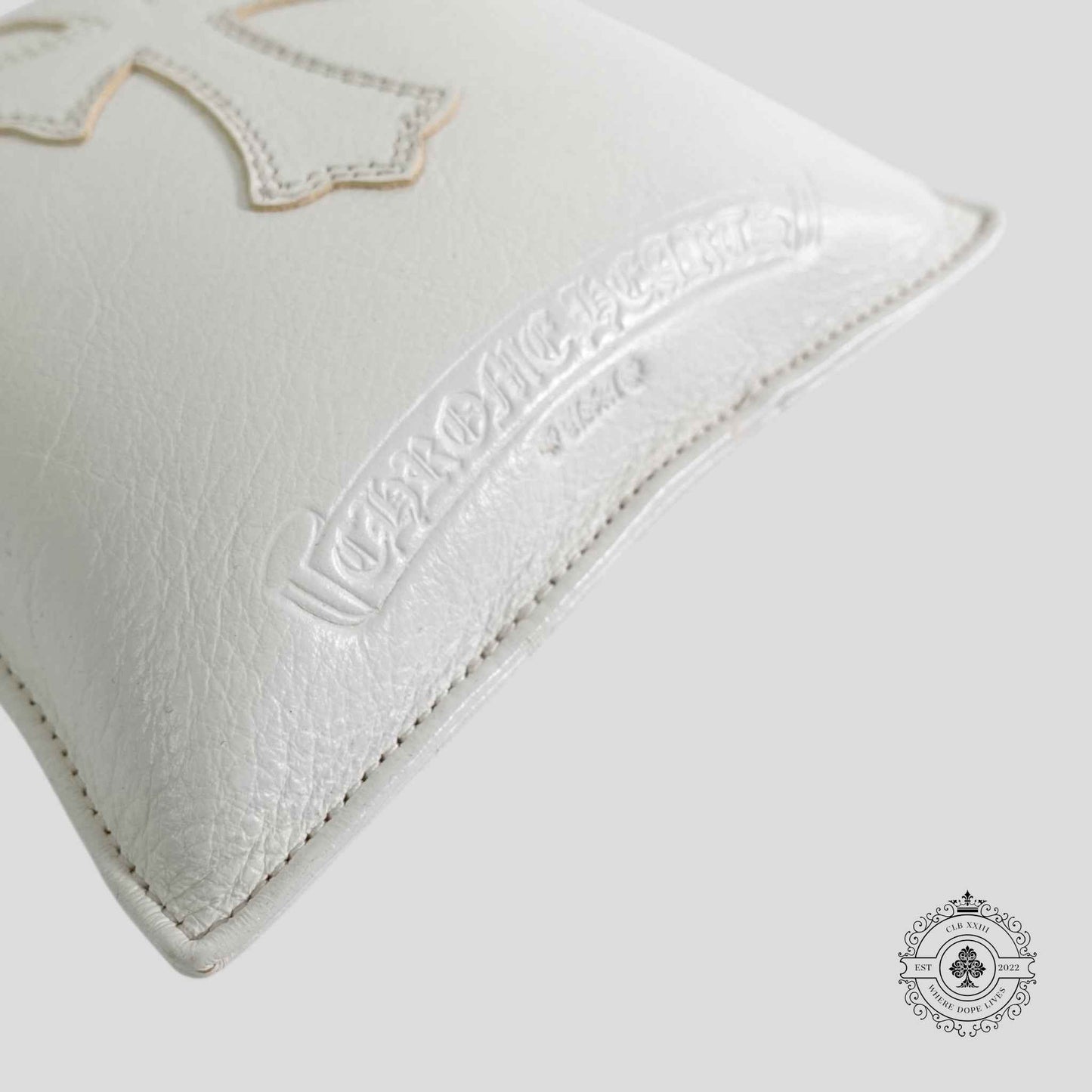 Chrome Hearts Mini Display Pillow in White