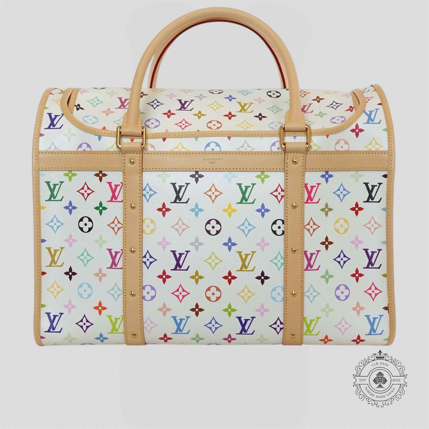 Louis Vuitton x Takashi Murakami Dog Bag in White
