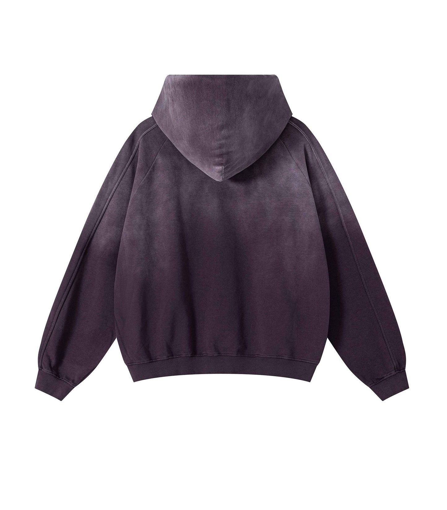 PLUM CONTRAST PANEL HOODIE