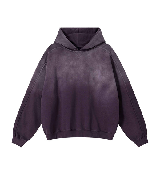 PLUM CONTRAST PANEL HOODIE