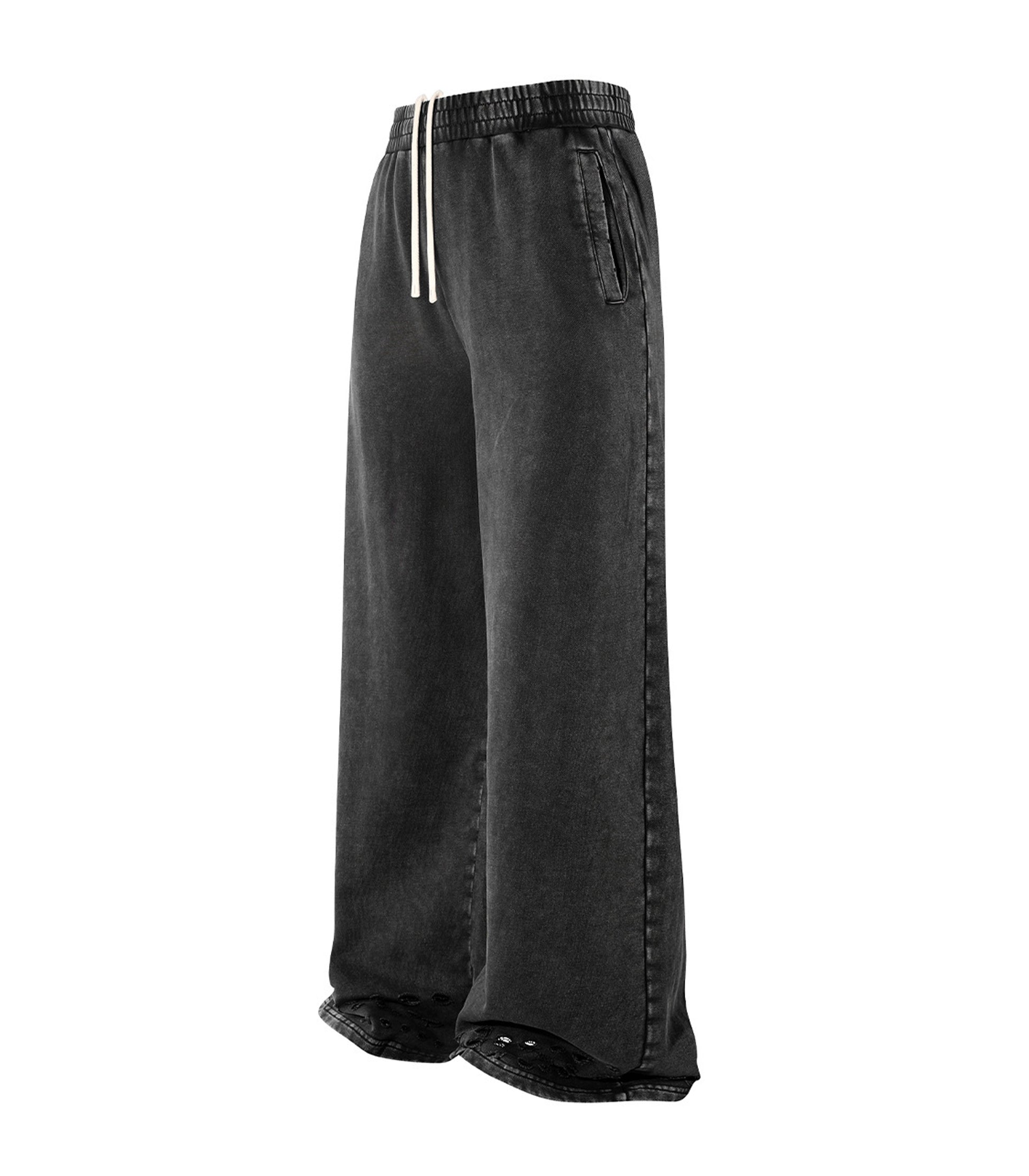 NOIR DISTRESSED SWEATPANTS - JUSTLUXURY
