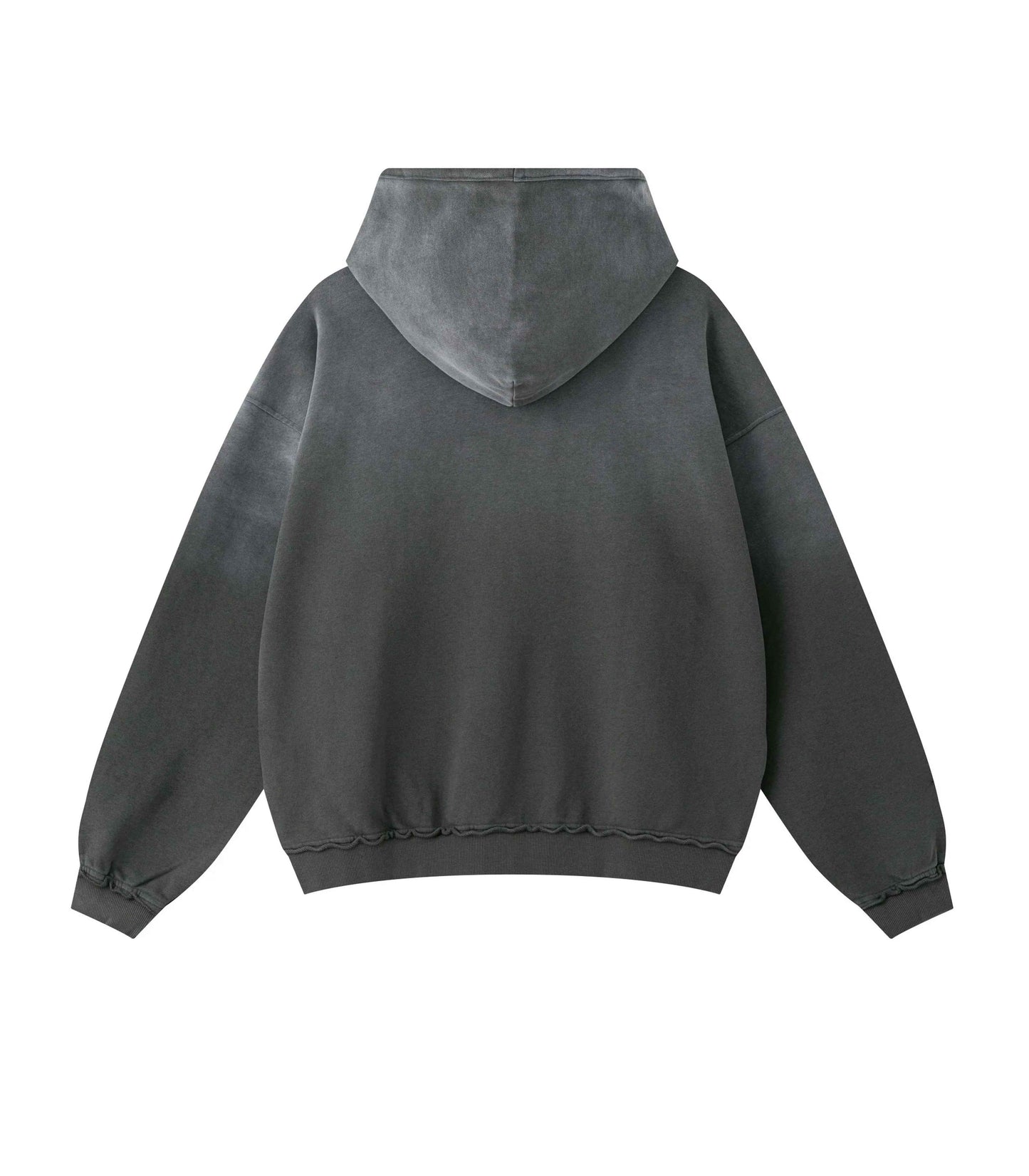 GREY DISTRESSED HOODIE