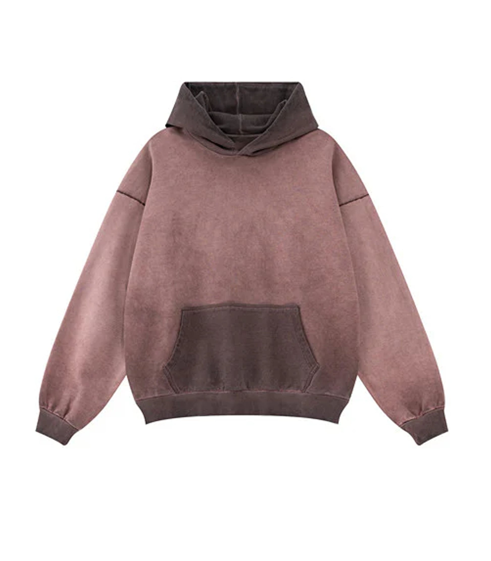 BROWN SUNFADE HOODIE - JUSTLUXURY