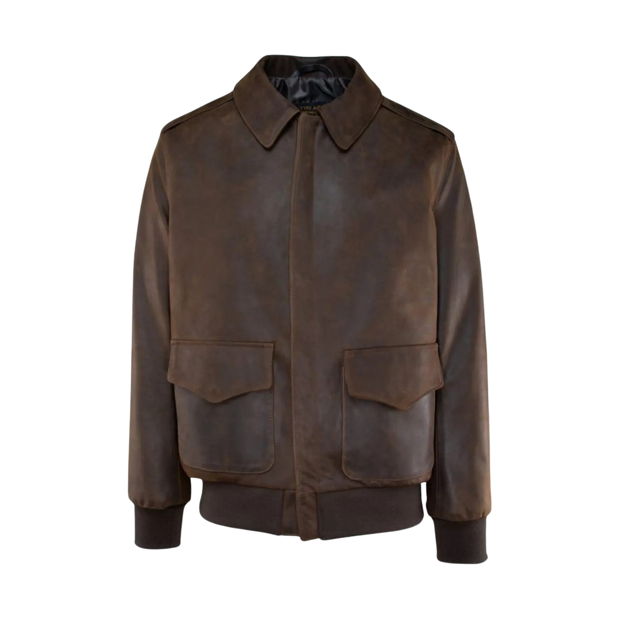 Men's Distressed Brown Lightweight Cowhide A-2 Flight Jacket