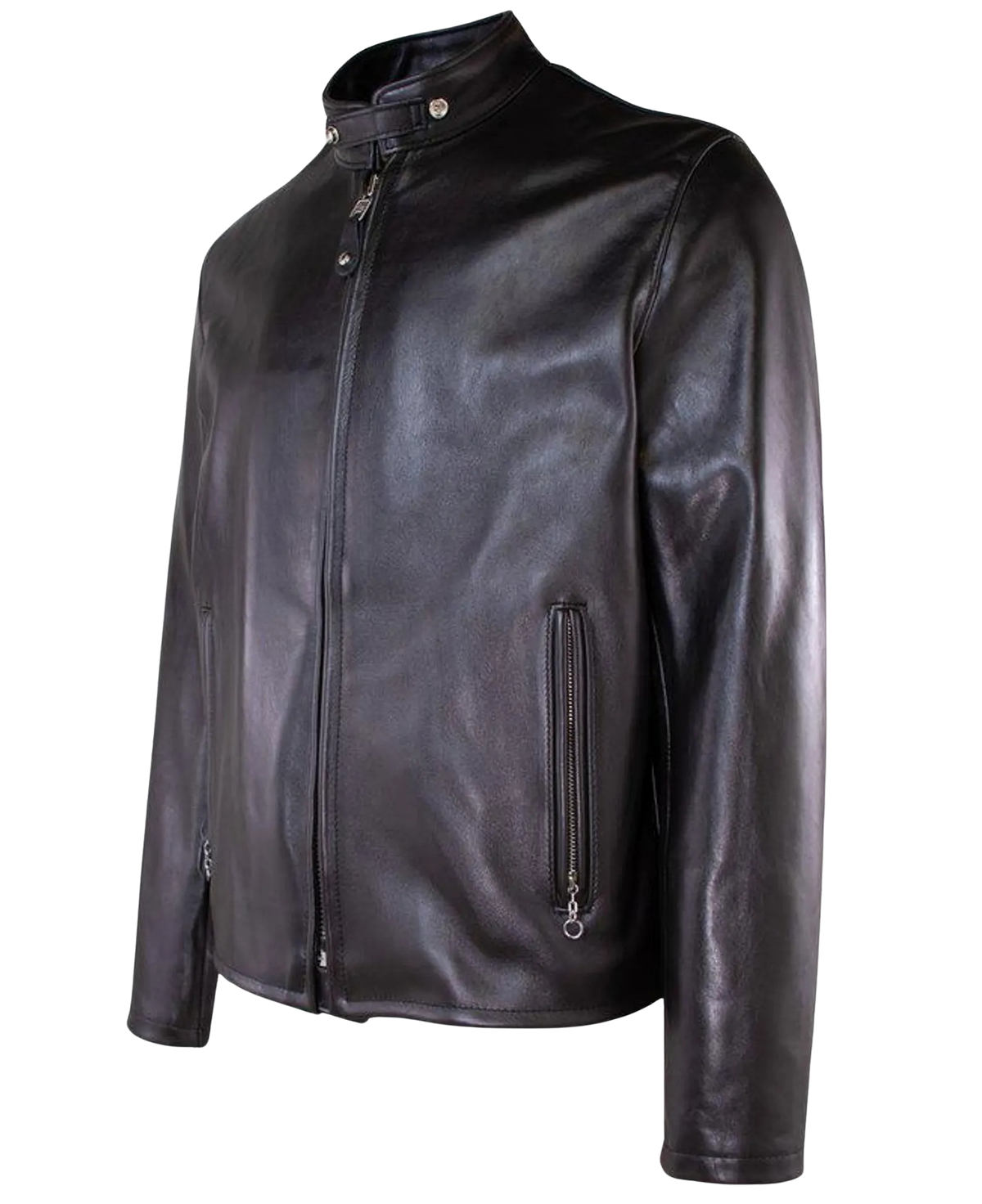 Men's Black Lightweight Cowhide Cafe Racer Jacket