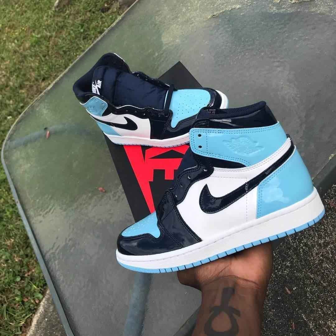 Custom Air Jordan 1 Blue Chill Sneakers SneakerNational