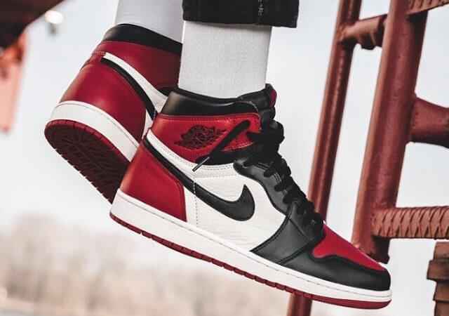 Custom Air Jordan 1 Bred Toe Sneakers SneakerNational