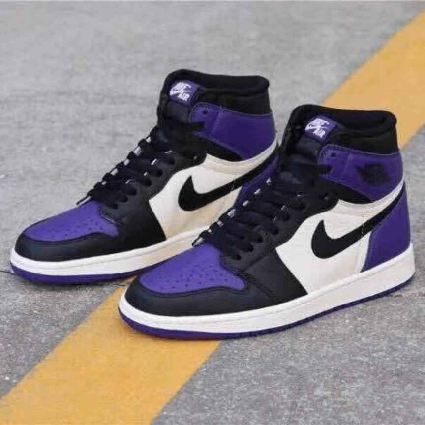 Custom Air Jordan 1 Court Purple Sneakers SneakerNational